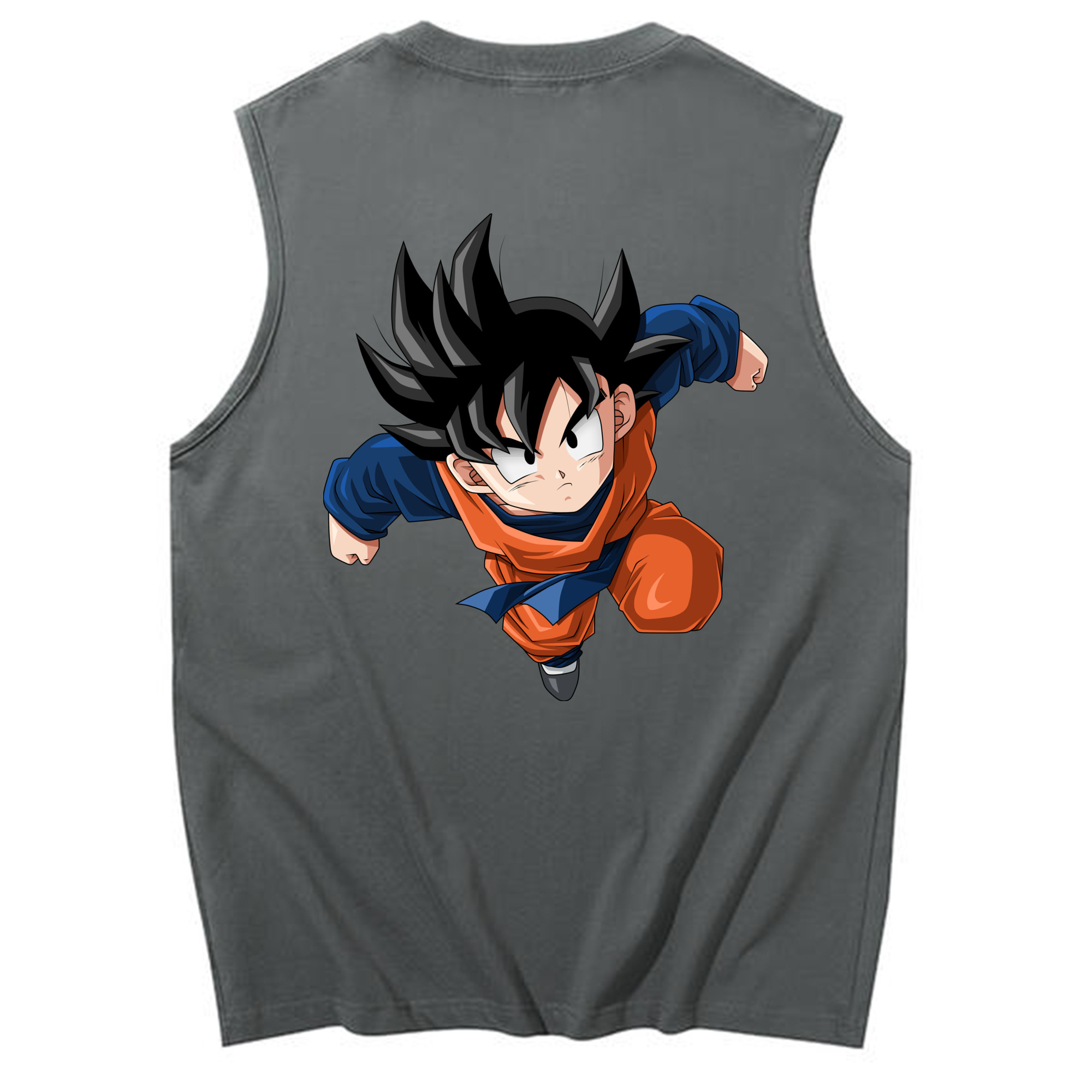 （画像用） ドラゴンボール 孫悟空（そん ごくう）Son Goku カカロット DRAGON BALL Kakarotto コットン100％タンクトップ（背面プリント）